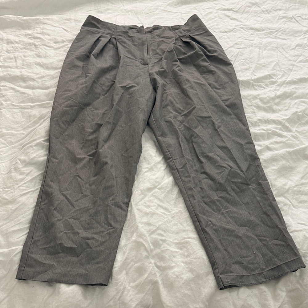 ASOS Gray Ankle Cropped Pants